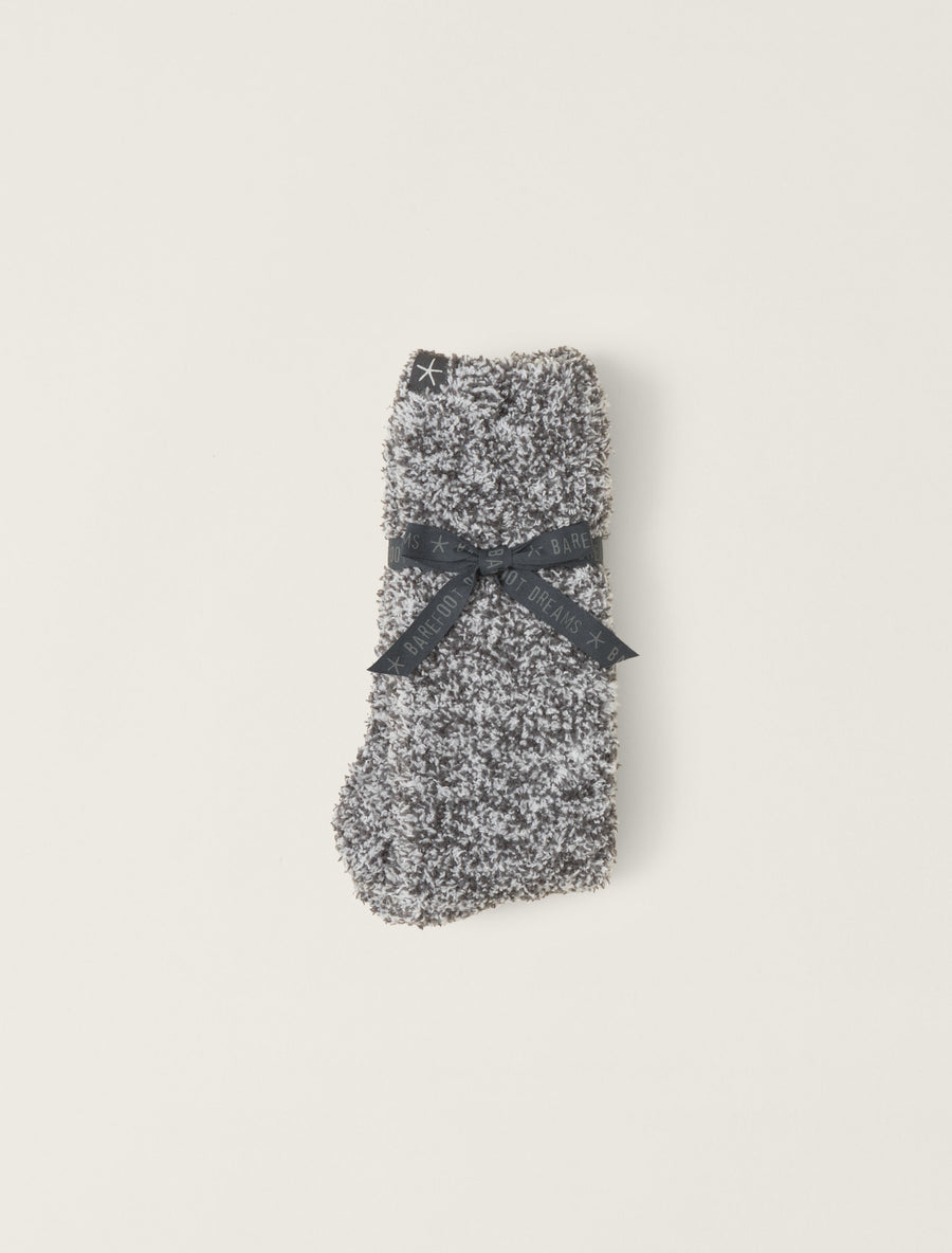 Heathered Socks-Slate Blue/White