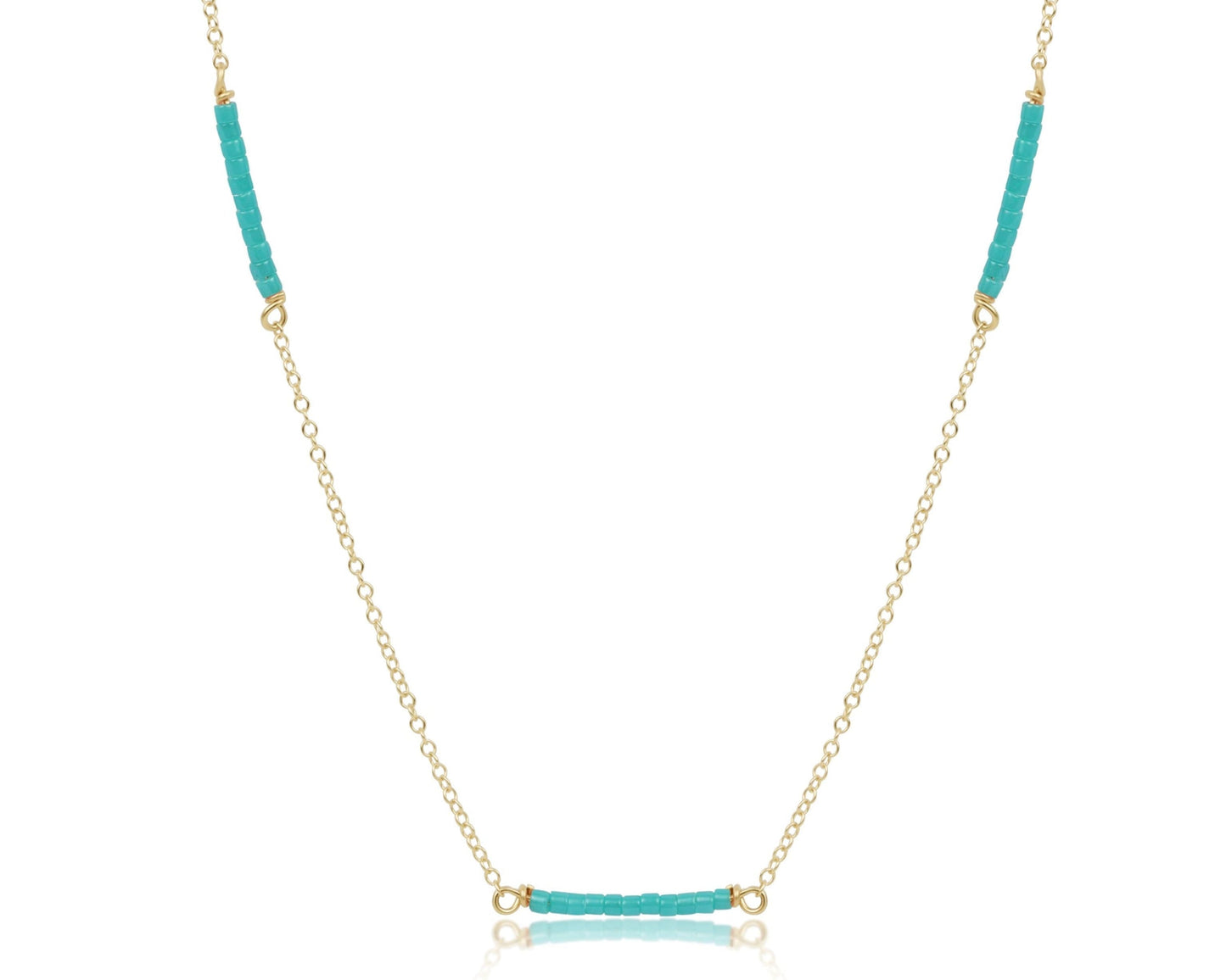 15" Choker Simplicity Chain Gold - Hope Bliss - Sea Glass