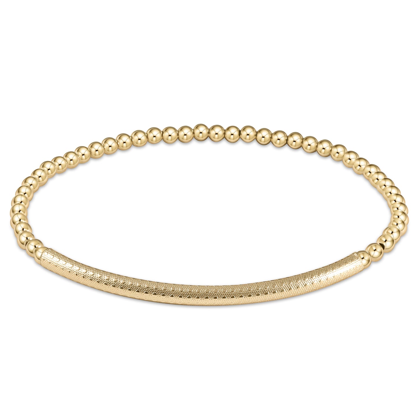 Bliss Bar Textured Gold 3mm Bracelet