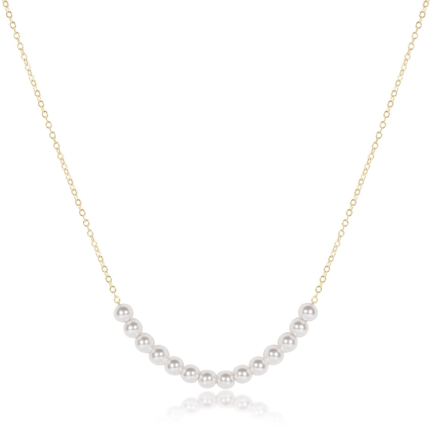 16" Necklace Gold - Beaded Bliss Pearl