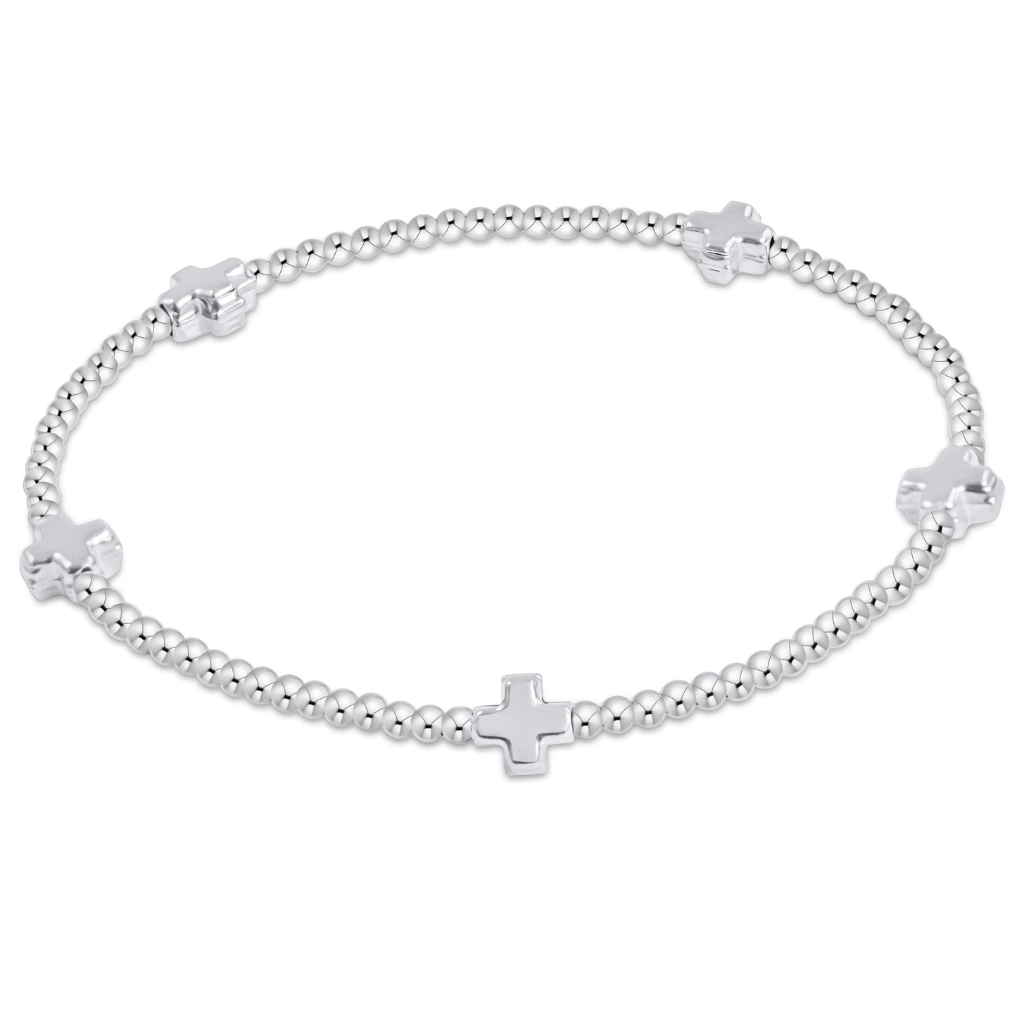 Signature Cross Small 2mm Sterling Bracelet - Sterling