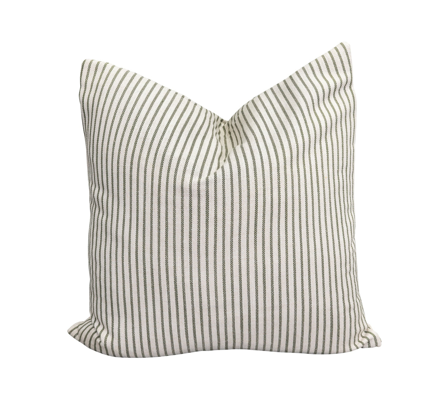 Accent Pillow in Wearing Stripes Olive Jute