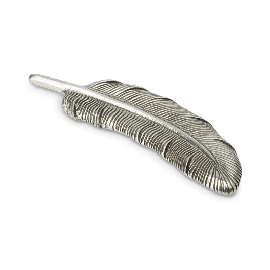 Italian MATCH Pewter Feather Paper Weight