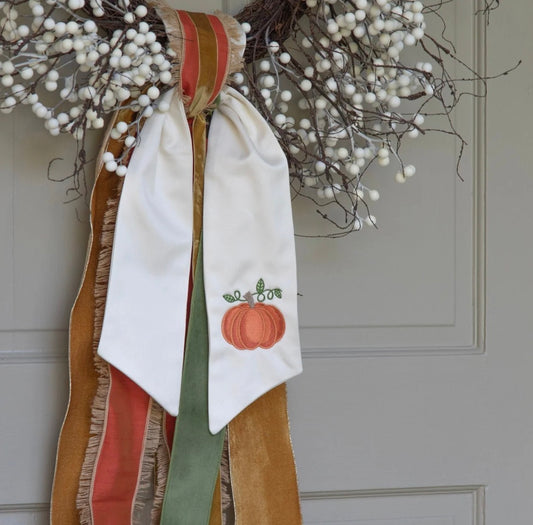 Shaded Pumpkin Wreath Sash