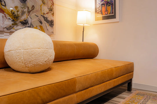 Alley-Oop Ball Pillow in Shearling