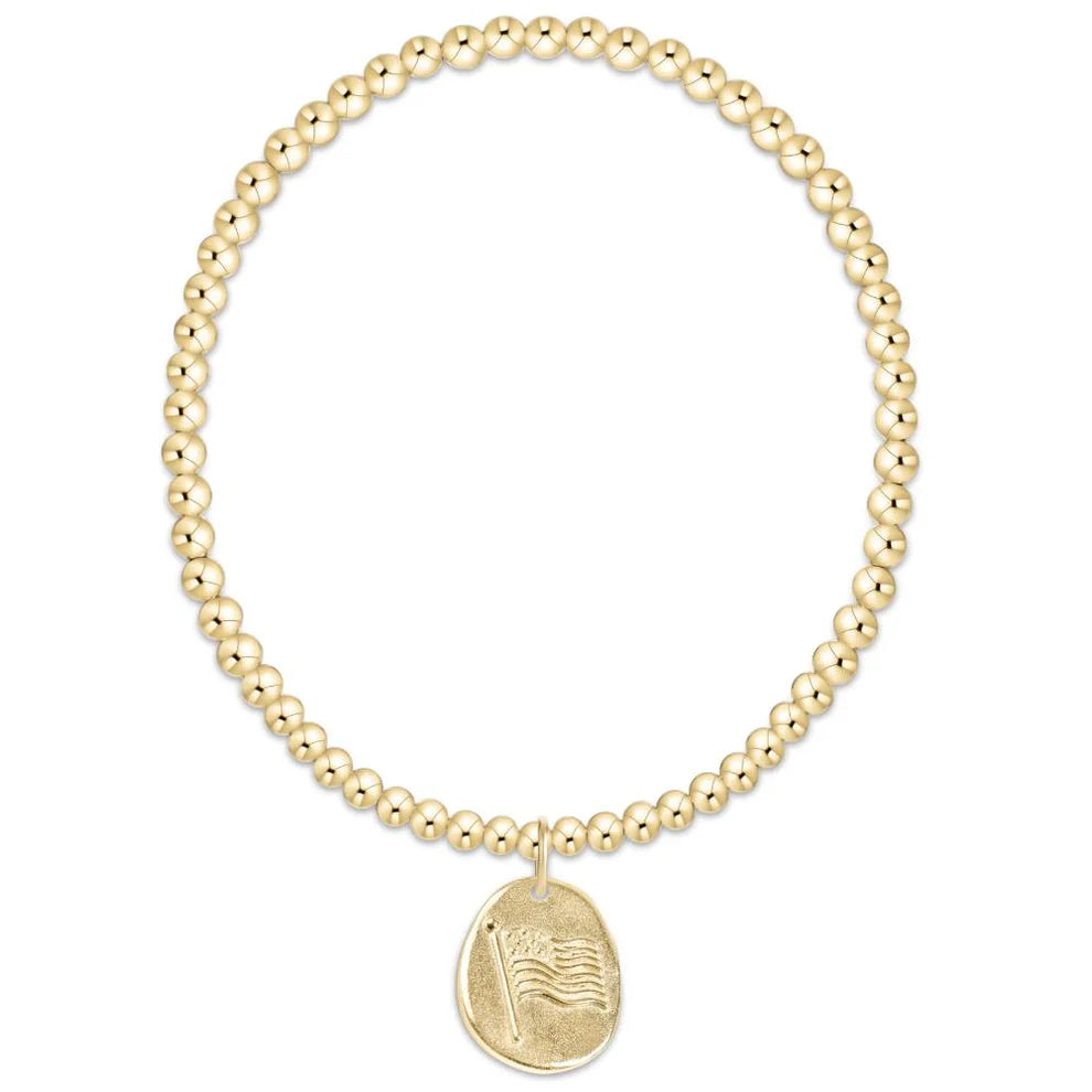 Enewton Classic Gold 3mm Bracelet - Inspire America Gold Disc