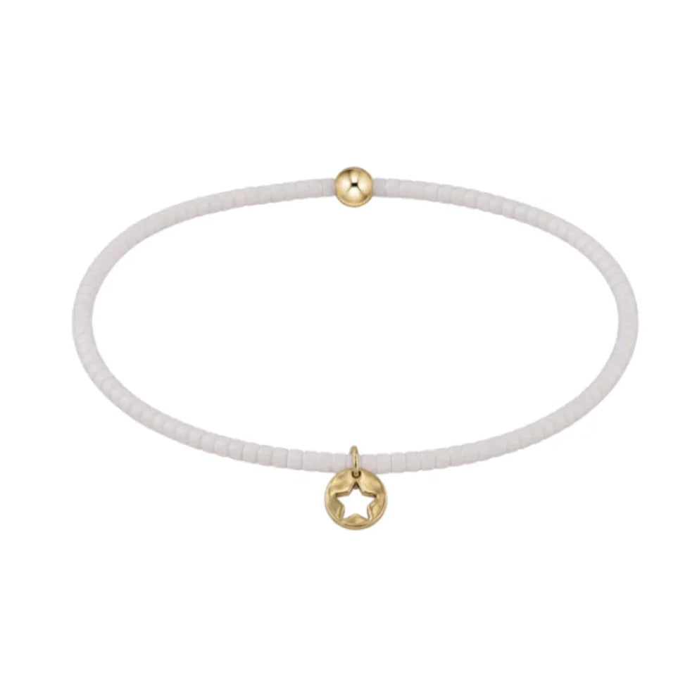 Enewton Hope Classic Bracelet - White - Star Small Gold Disc