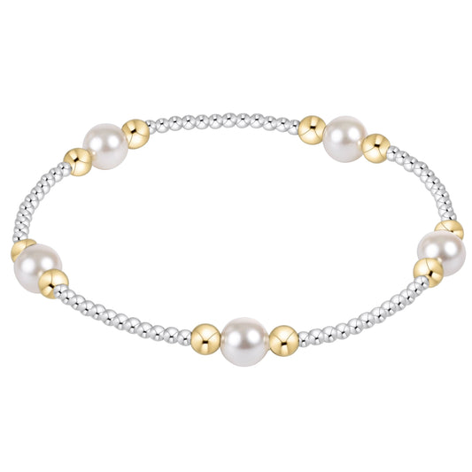 Purpose Pearl 6mm Mixed Metal Bracelet