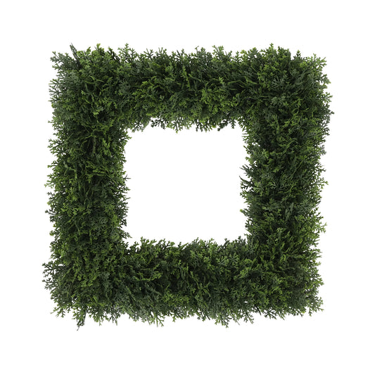 Cypress Square Wreath EverLux 18"