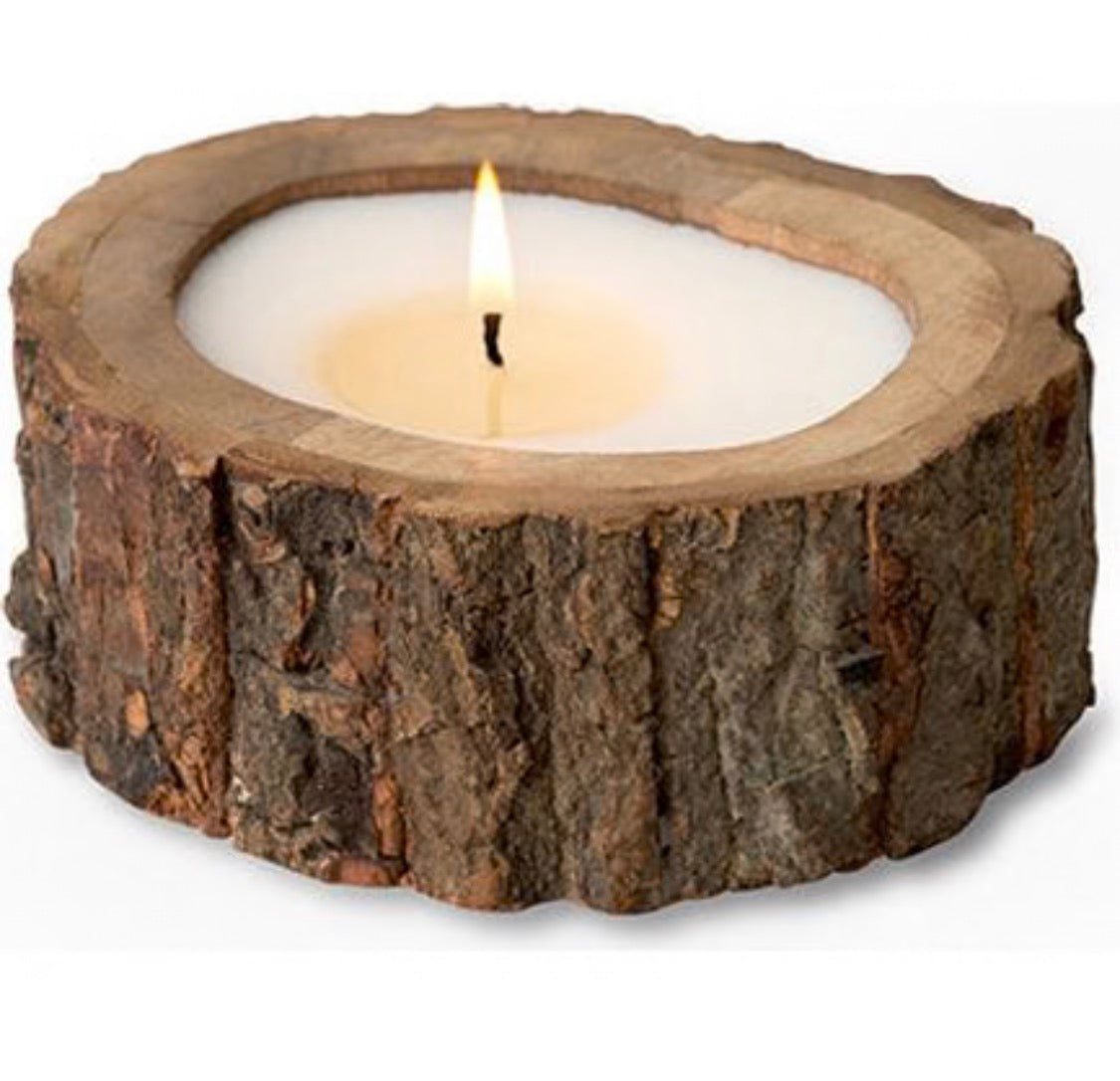 Irregular Tree Bark Pot SMALL-9oz Bourbon Vanilla