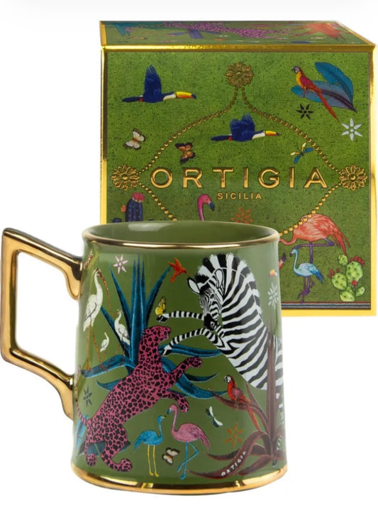 Ceramic Jungle Green Tazza