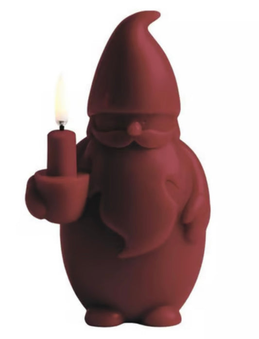 LED Santa Claus Candle. Carmine Red. Smooth.
2.4x6.5"