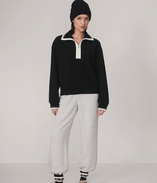 Anika Half Zip Fleece-Balck