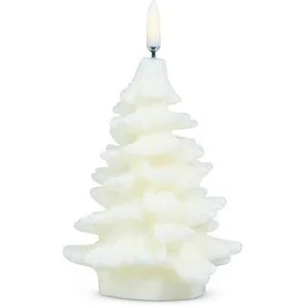 LED candle Christmas tree, Ivory, Smooth, 4.3 x 7.1"