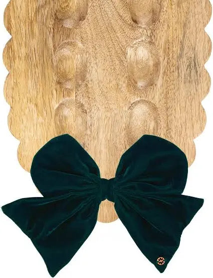 Magnetic Bow Velvet Green