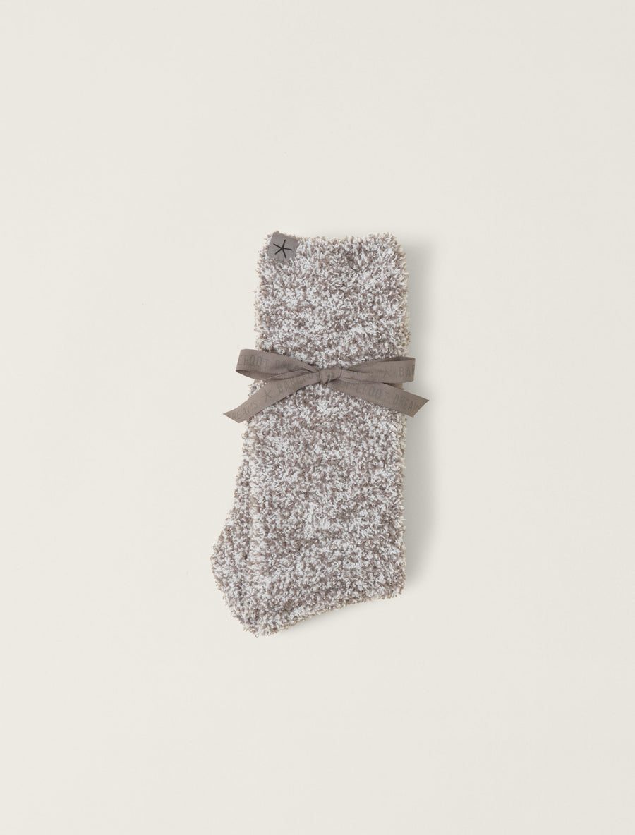 Heathered Socks-Char/Wht