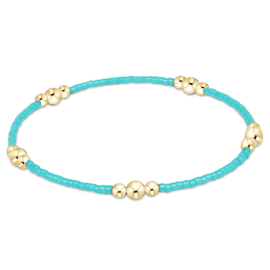 Hope Purpose Gold Bracelet - Turquoise
