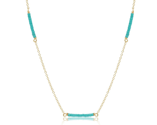 15" Choker Simplicity Chain Gold - Hope Bliss - Sea Glass