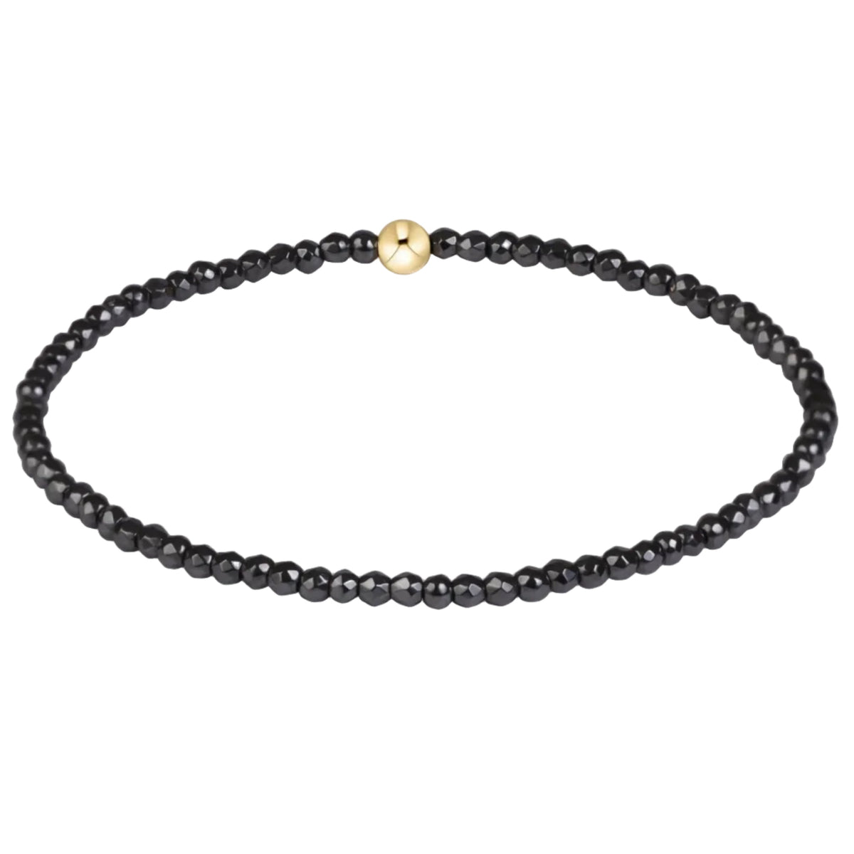 Classic Faceted Hematite 2mm Bracelet