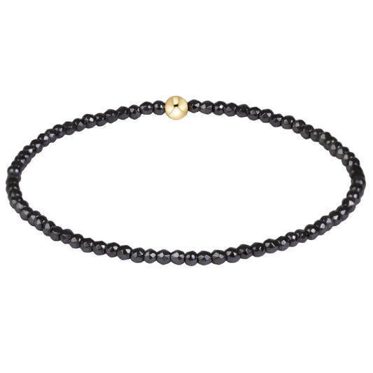 Classic Faceted Hematite 2mm Bracelet