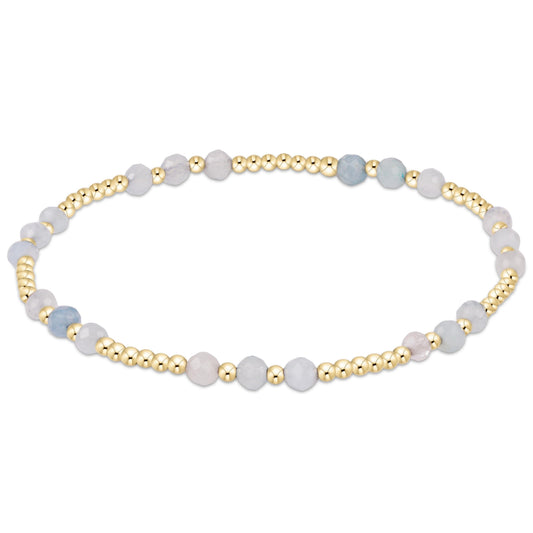 Joy Gem 3mm Bracelet - Aquamarine