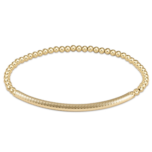 Bliss Bar Textured Gold 3mm Bracelet