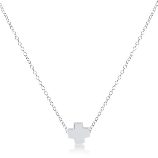16" Necklace Sterling - Signature Cross Sterling