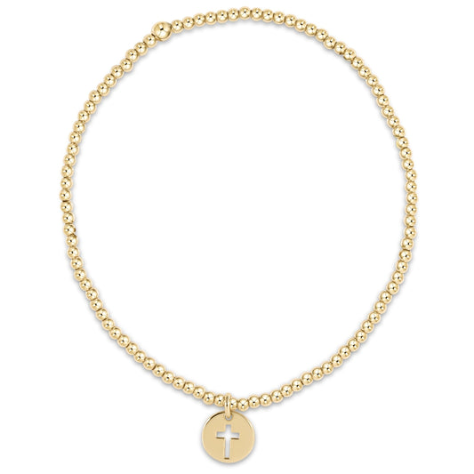 Classic Gold 2mm Bracelet - Blessed Small Gold Disc