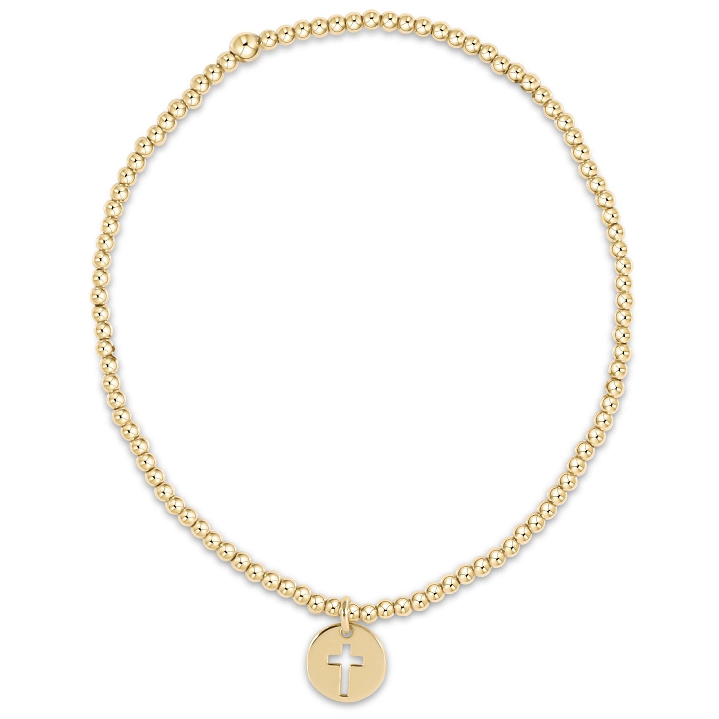 egirl Classic Gold 2mm Bracelet - Blessed Small Gold Disc