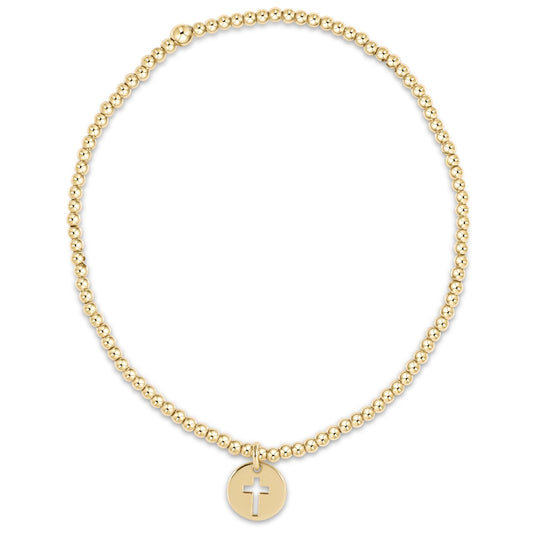 egirl Classic Gold 2mm Bracelet - Blessed Small Gold Disc
