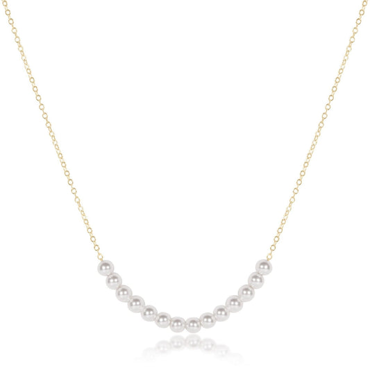 16" Necklace Gold - Beaded Bliss Pearl