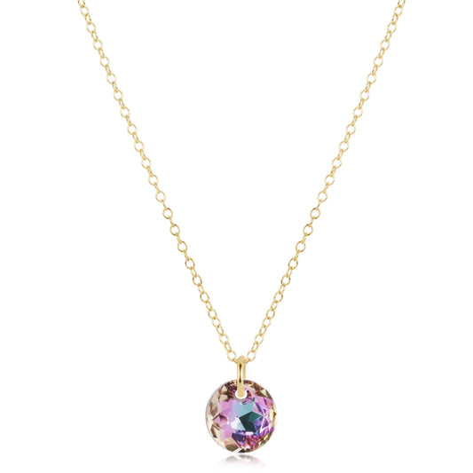 16" Necklace Gold - Reflection Small Charm - 06