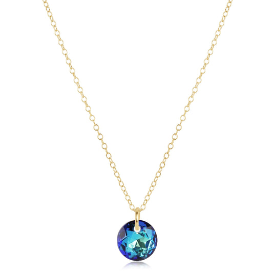 16" Necklace Gold - Reflection Small Charm - 12