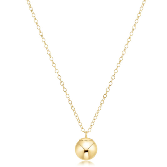 16" Necklace Gold - Classic Gold 10mm Charm