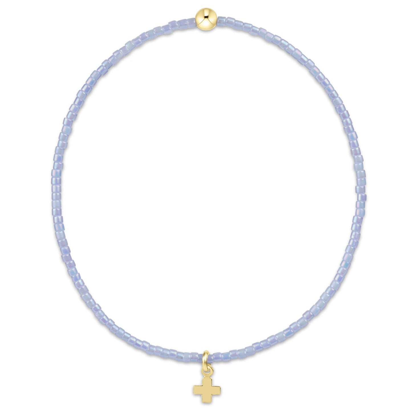 Hope Classic Ocean Mist Bracelet - Signature Cross Small Gold Charm