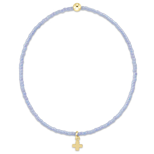 Hope Classic Ocean Mist Bracelet - Signature Cross Small Gold Charm