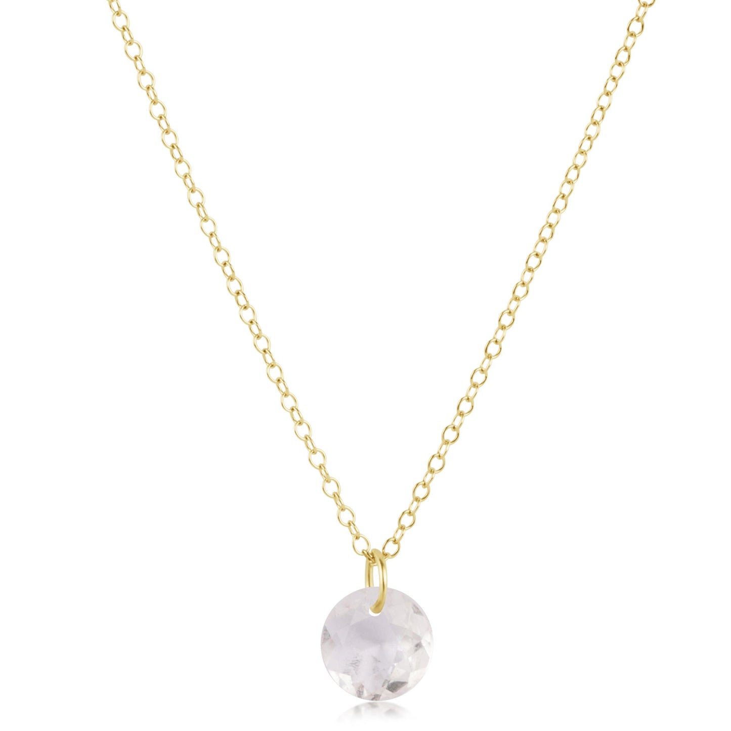 16" Necklace Gold - Reflection Small Charm - 04
