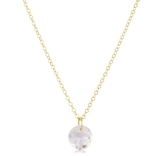 16" Necklace Gold - Reflection Small Charm - 04