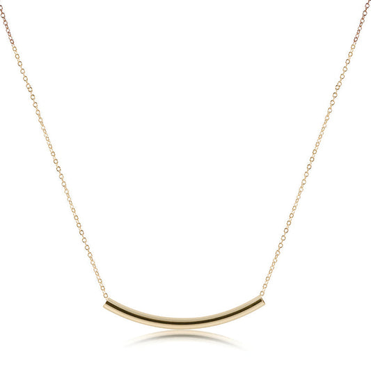 16" Necklace Gold - Bliss Bar Smooth Gold