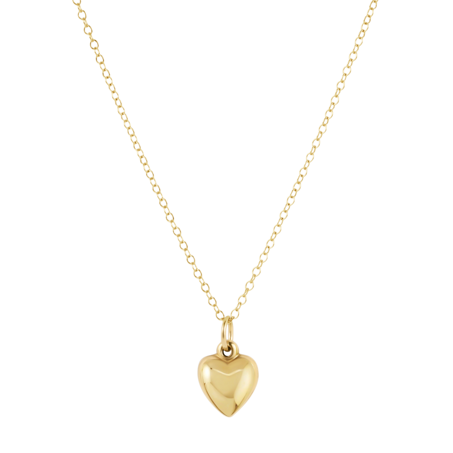 egirl 14" Necklace Gold - Love Plush Small Gold Charm