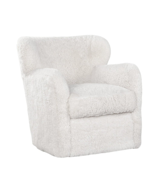 Orleans Swivel Chair in Shearling