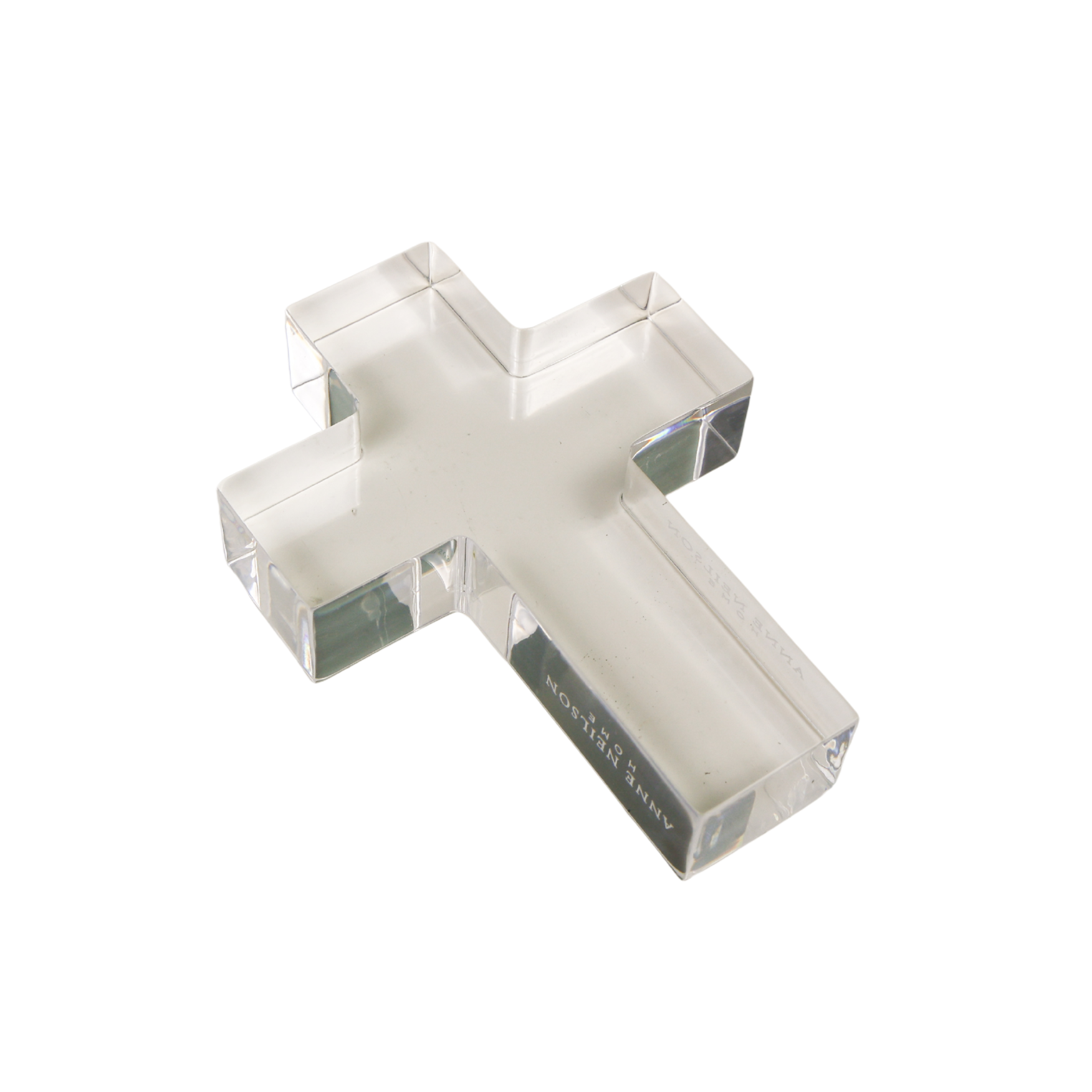 Small Clear Cross Acrylic Weight
