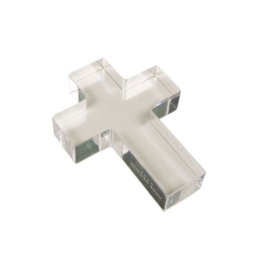 Small Clear Cross Acrylic Weight