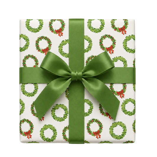 Wreath Reversible Wrapping Paper