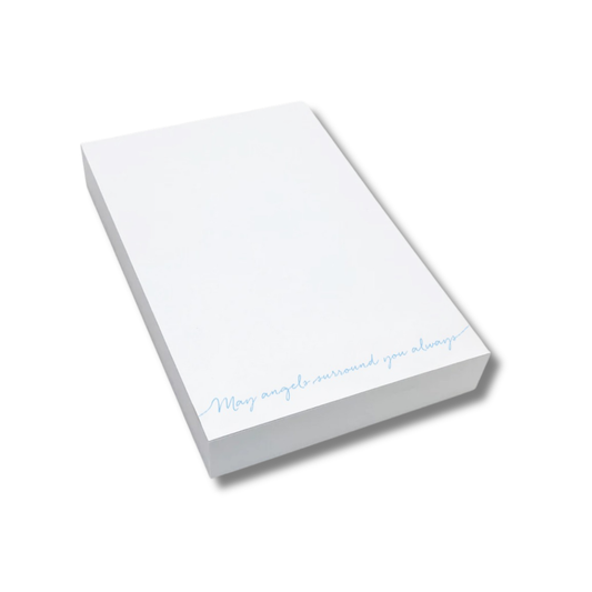May Angels Surround You Always Notepad - BLUE