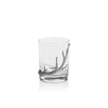 Davos Rock Glass w/Pewter Antler
