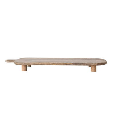 Mango Wood Footed Serving Board with Handle