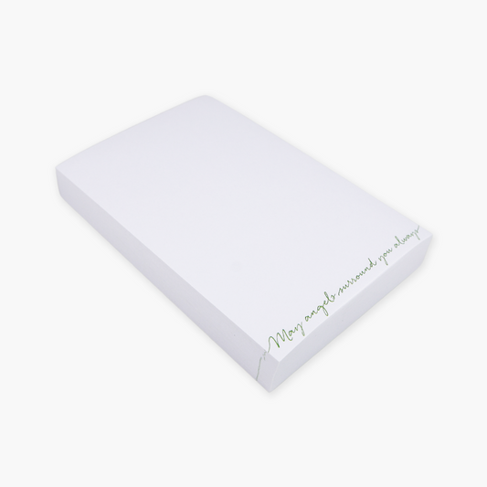 May Angels Surround You Always Notepad - GREEN